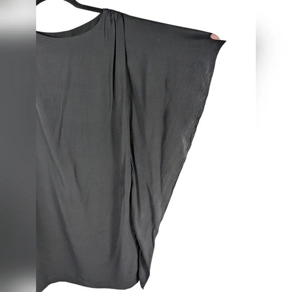 Suzi Chin for Maggy Boutique Black SILK Dolman Sleeve Layered Sheer Mini Dress 4 - Picture 11 of 14